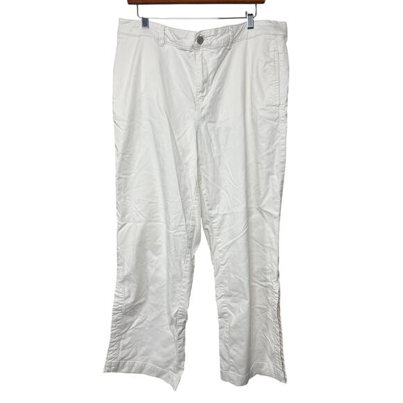 Soft Surrounding Size XL Wide Straight Leg Pants Plus Split Bottom - Picture 1 of 7